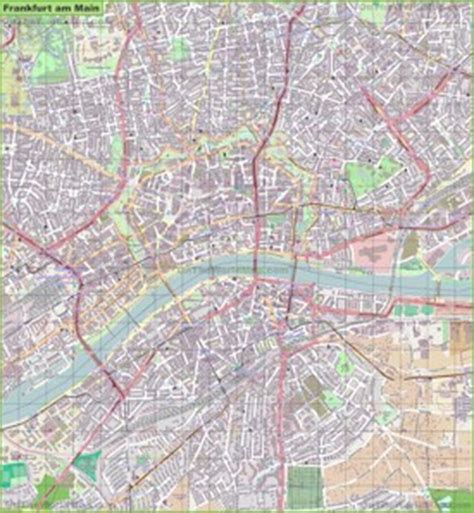 Large detailed map of Frankfurt